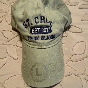 St. Croix Virgin Islands Embroidered Baseball Cap - Light Sage Green
